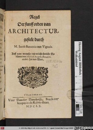 Regel Der funff orden van Architectur