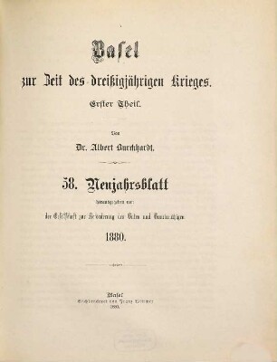 Neujahrsblatt. 58. 1880