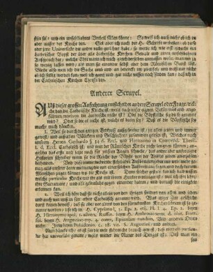 Anderer Scrupel.