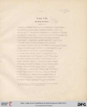 Tafel VIII: Anrufung des Osiris
