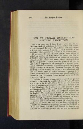 How to Increase Britains Agricultural Production.