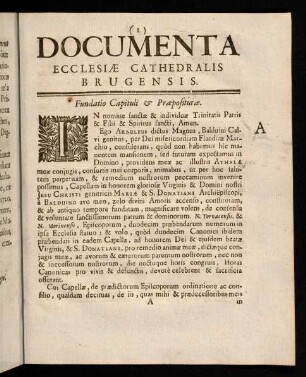 1-54, Documenta Ecclesiae Cathedralis Brugensis.