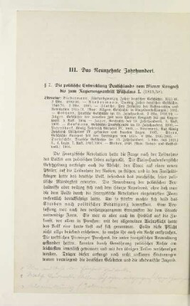 III. Das Neunzehnte Jahrhundert