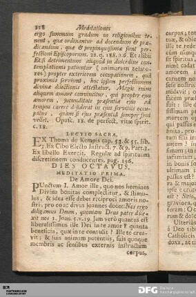 Meditatio Prima. De Amore Dei.