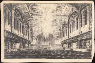 Konzerthaus, Breslau Umbau: Perspektivische Ansicht der Bühne (von Inv.Nr. 3324)