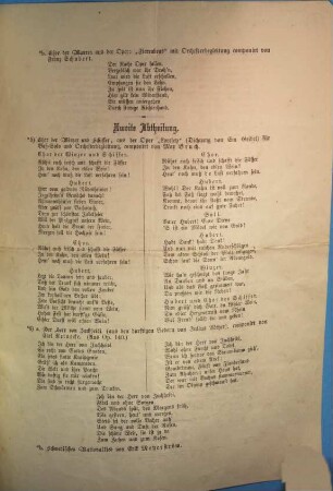 Gesangs-Unterhaltung. Samstag den 18. Dezember 1876 im Casino-Saale