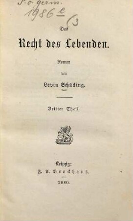 Das Recht des Lebenden : Roman, 3
