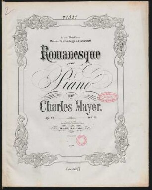Romanesque pour piano : op. 247