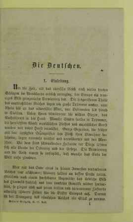 Die Deutschen - 1. Einleitung