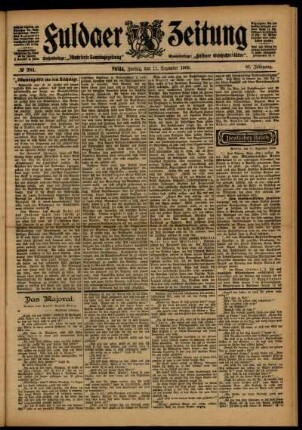 Ausgabe vom Freitag, den 11. Dezember 1903.