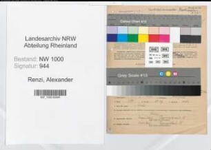 Entnazifizierung Alexander Renzi, geb. 07.09.1890 (Telegrafenoberinspektor)