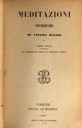 Meditazioni storiche