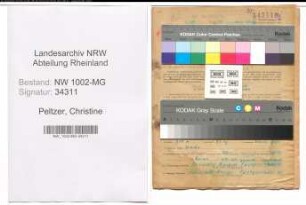 Entnazifizierung Christine Peltzer , geb. 12.01.1902 ()