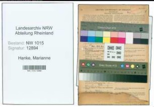 Entnazifizierung Marianne Hanke , geb. 28.12.1914 (Kaufmaennische Angestellte)