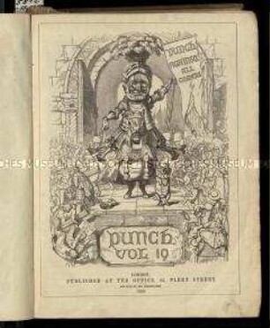 Satirische Zeitschrift "Punch oder The London Charivari. 19. Vol. 1850