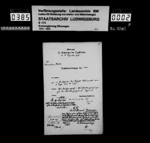 Schuldenwesen der Filialkirchengemeinde Eggenrot, Gde. Schrezheim