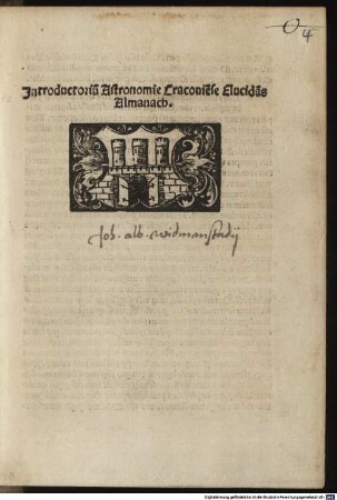 Introductorium astronomie Cracoviense