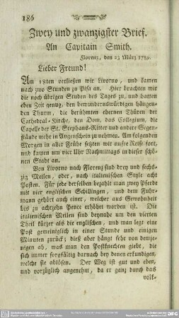 Zwey und zwanzigster Brief