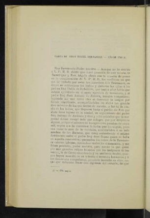 Carta de fray Miguel Hernández. - Año de 1709 (1).