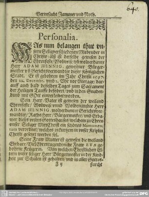 Lebenslauf : Personalia