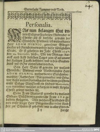 Lebenslauf : Personalia