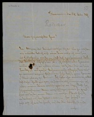 55: Brief von Wilhelm Christian Leopold an Gottlieb Planck, Hannover, 24.2.1867