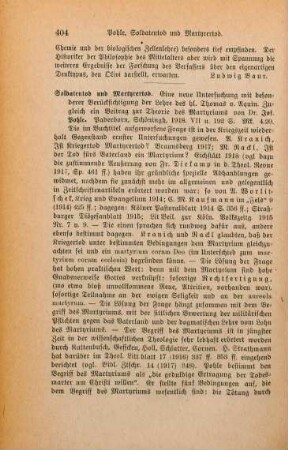 404-406 [Rezension] Pohle, Josef, Soldatentod und Märtyrertod