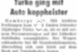 Türke ging mit Auto koppheister