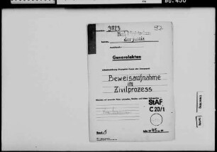Beweisaufnahme im Zivilprozess