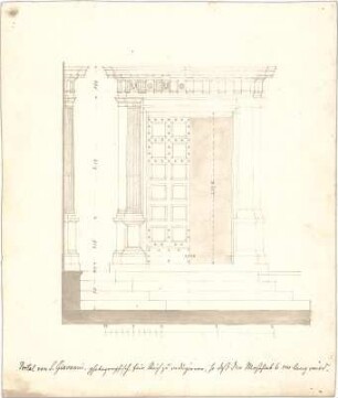 Stegmann, Carl von; Zeichnungen für Publikationen - Portal von San Giovanni (Ansichten)