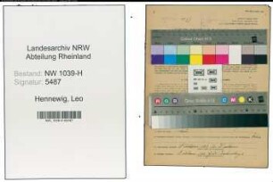 Entnazifizierung Leo Hennewig , geb. 10.04.1900 (Landwirt)