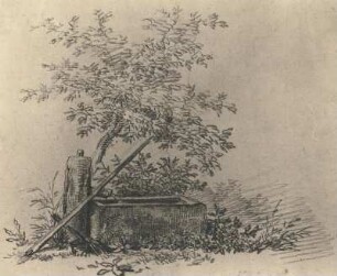 Brunnen : Klengel-Album von Kirchbach. Brunnen. Bleistiftzeichnung (vor 1824; J. C. Klengel). Freiberg, Privatbesitz