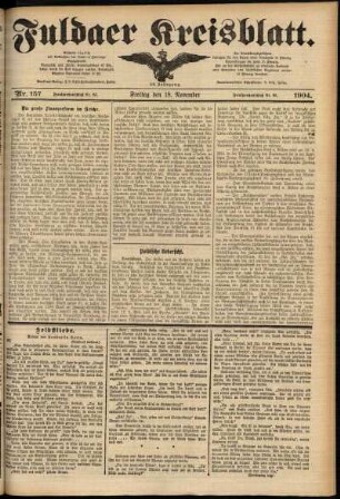 Ausgabe vom Freitag, den 18. November 1904.