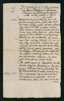 Testimonium der theol. Fakultät für Mag. Johann Jakob Rehm aus Tübingen.