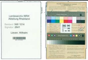 Entnazifizierung Wilhelm Lieven , geb. 20.11.1904 ()