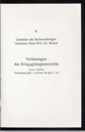 B - Gutachten des Sachverständigen ...