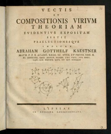 I-XV, Vectis Et Compositionis Virium Theoriam