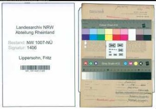 Entnazifizierung Fritz Lippersohn , geb. 23.11.1908 (Vertreter)