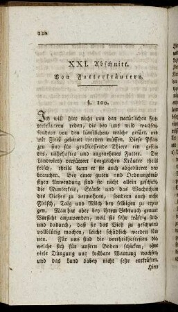 XXI. Abschnitt. Von Futterkräutern.
