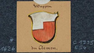 Darstellung des Wappen der Ritter Clomen