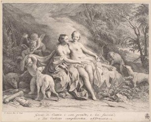 Jupiter und Kallisto ("Giove di Cintia il can prende [...]")
