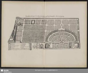Eigentlicher Grundris des Bosischen Garten vor den Grimmischen Thor zu Leipzig. Gezeichnet von Elias Peine Gaertner a[nn]o 1709