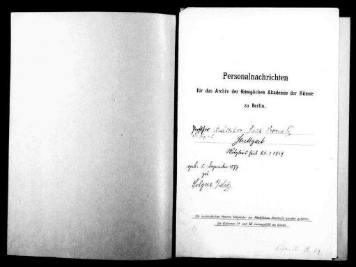 Bonatz, Paul Michael Nikolaus - Architekt 1919 - Januar - 24