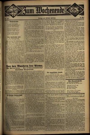 Zweite Ausgabe vom Sonntag, den 22. Mai 1932.