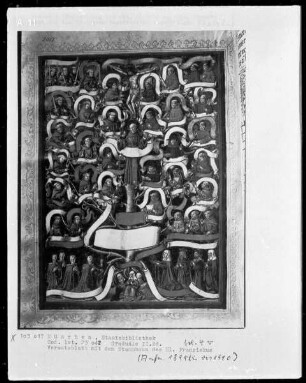 Graduale in zwei Bänden und ein dazugehöriges Antiphonar — Graduale — Der Stammbaum des heiligen Franziskus, Folio 4verso