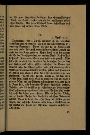 85-105, 13. (1. April 1915) - 14. (2. April 1915)