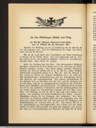 In den Stellungen südlich von Metz