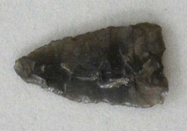 Arrowhead made from obsidian