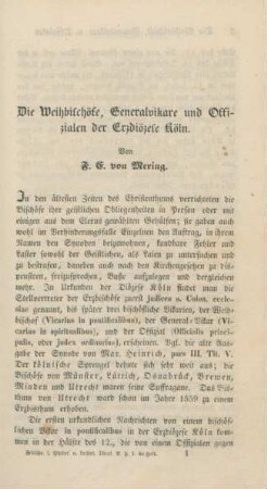 1-33 Die Weihbischöfe, Generalvikare und Offizialen der Erzdiözese Köln
