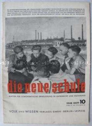 Fachzeitschrift für das Bildungswesen in der Sowjetischen Besatzungszone "die neue schule"